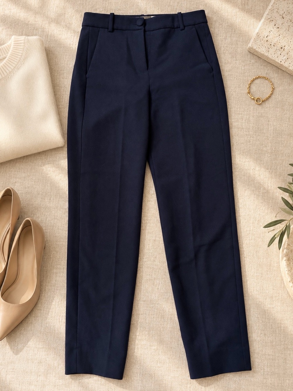 J.Crew High-Rise Cameron Navy Tailored Ankle Pants NWOT Size 0 - Picture 3 of 10